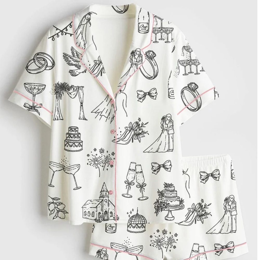 Women’s silk bride pjs (short set)